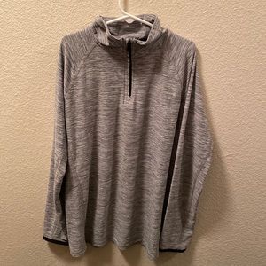 Large (10-12) Grey Old Navy Active 3/4 Zip Pullover